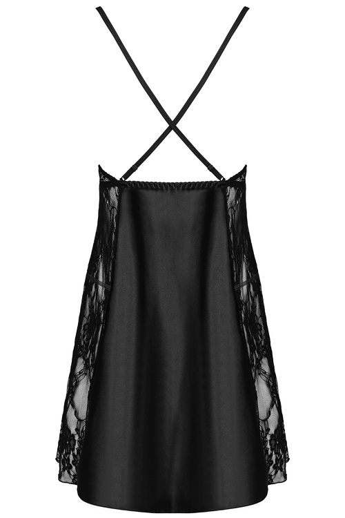 Beauty Night Delight chemise komplet koszulka i stringi black