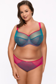 Biustonosz miękki Gaia 1294M Cintia Maxi turkus-fuksja