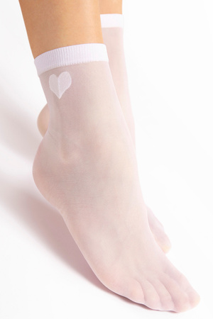 Skarpetki Fiore Cupido 20 DEN G1191 white