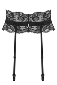 Pas do pończoch Obsessive Nutris garter belt czarny 