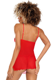 Dkaren Stacy Nocna komplet top + stringi, czerwony