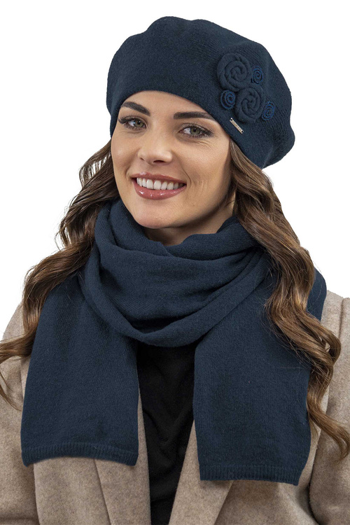 Vivisence 7037 Nakrycie głowy beret, granatowy