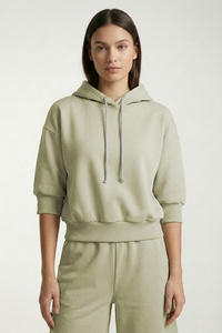 Vivisence 9008 bluza nierozpinana z kapturem oliwkowy