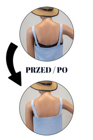 Pasek obniżający zapięcie biustonosza Vivisence 8002 biały