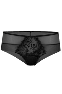 Le Vernis Romance LV-SZ20 szorty z tiulu i haftu czarny