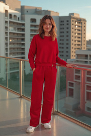 Bluza nierozpinana Vivisence 9004 czerwony