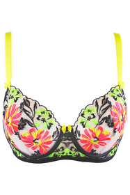 Axami V-11831 biustonosz miękki z prześwitami wzór-czarny