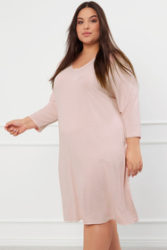 Koszula Italian Fashion Puntini r.3/4 druk/róż pudrowy