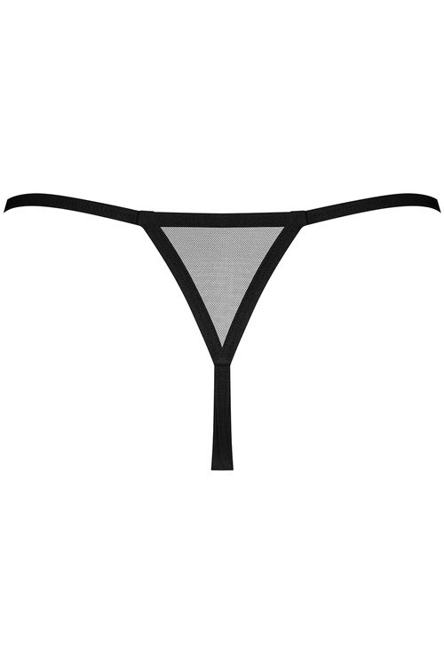 Stringi otwarte Obsessive Novenes crotchless teddy black