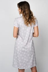 Nocna koszula Italian Fashion Noelia kr.r. druk/szary