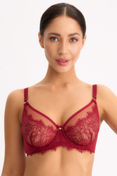 Bella Misteria Kuszący Rubin biustonosz miękki na fiszbinach bordowy