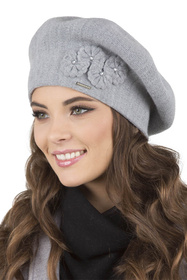 Vivisence 7006Kmpl Komplet beret+szalik, jasnoszary