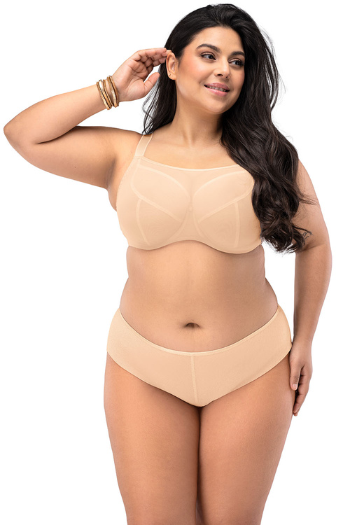 Biustonosz miękki Nessa Salma crop top beż