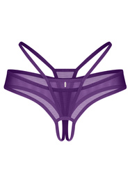 Stringi otwarte Obsessive Vivres crotchless thong violet