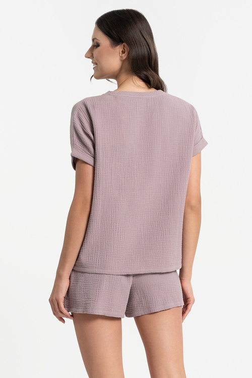 Moraj PDD3500-019 piżama damska bawełniana krótki rękaw powder pink