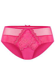 Le Vernis Romance LV-SZ20 szorty z tiulu i haftu fuksja