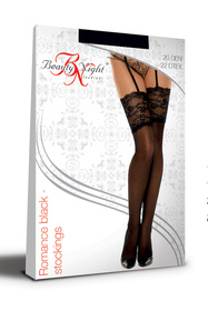 Pończochy do pasa Beauty Night Romance BN6542 black