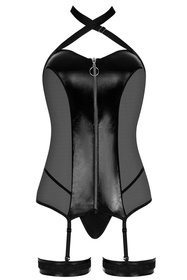 Beauty Night Ella Noir set komplet z zamkiem i troczkami black