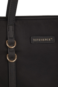 Vivisence T0023 torebka na ramię z zamkiem błyskawicznym black