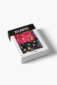 Bokserki Atlantic 2MHH-007 2-pack granat/róż
