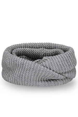 Pamami 14603 komin dzianinowy otulający jasnoszary