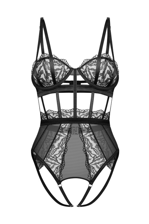 Body sexy Obsessive Hersis crotchless teddy black