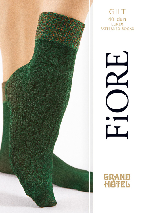 Wyrób pończoszniczy skarpetki Fiore Gilt 40 DEN G1162 autumn green