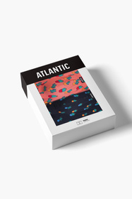 Bokserki Atlantic 2MHH-005 2-pack granat/róż