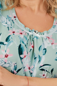 Nocna koszula Italian Fashion Alwea kr.r. druk/c.zielony