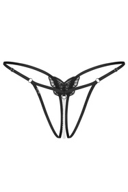 Obsessive Isseme stringi otwarte z koralikami black