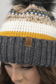 Komplet czapka+komin+rękawiczki Vivisence 7099 Kmpl+R ciemnoszary 