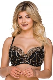 Lupo 2214 Biustonosz półusztywniany, czarny