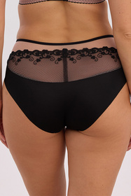 Gaia 1374P Fatma figi wysokie z koronką czarny-mokka