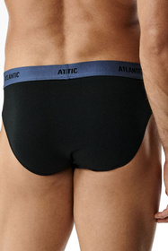 Atlantic 6SMP-004 slipy 6 pack niski stan guma z logo, czarny
