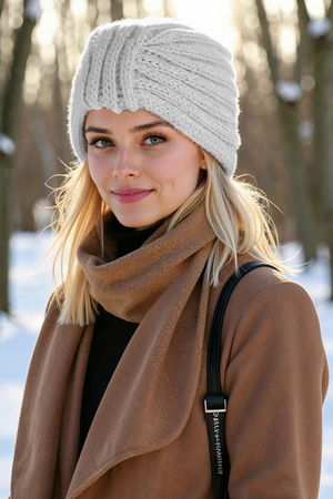 Czapka Vivisence 70114 szary