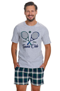 Doctor Nap PMB.7401 piżama męska krótki rękaw i szorty tennis