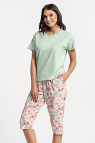 Moraj PDD4800-016 piżama z krótkim rękawem spodnie 3/4 green