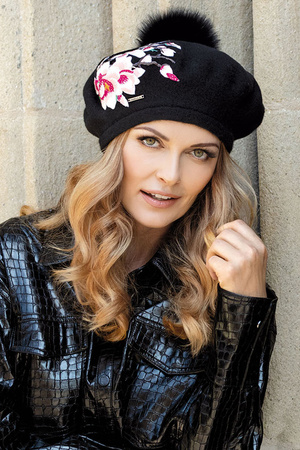 Vivisence 7067 Nakrycie głowy beret, czarny
