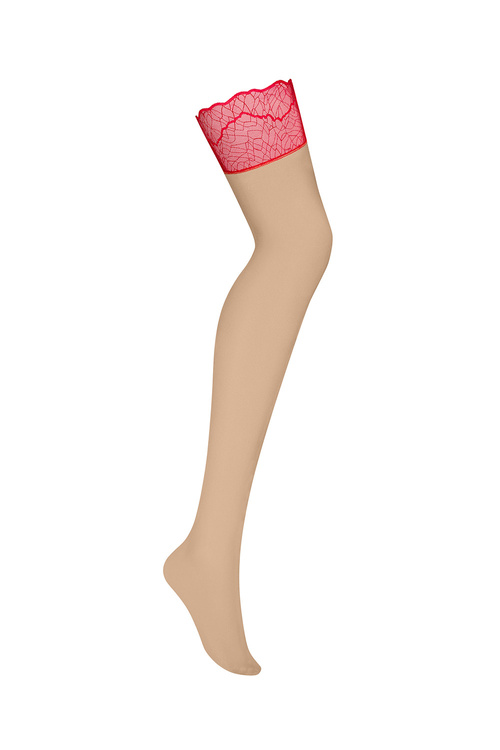 Pończochy do pasa Obsessive Cupide Desir stockings red