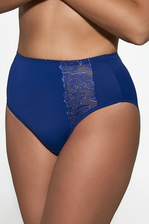 Viki Style 584 Maxi figi pełne z koronkową siateczką polny chaber