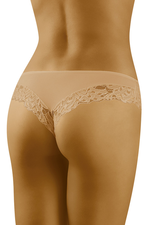 Wol-Bar Diamond 3503 3-pak Majtki szorto-stringi, czerwony-beżowy-czarny