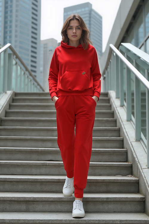 Bluza nierozpinana Vivisence 9003 czerwony