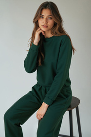 Komplet bluza+spodnie Vivisence 9205kmpl zielony