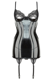 Nocna komplet koszulka + stringi Beauty Night Marilyn chemise BN6514 black