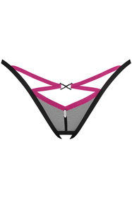 Stringi otwarte Obsessive Novenes crotchless teddy black 