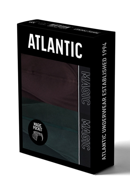 Atlantic 2MP-1588 2-pack slipy Magic Pocket niski stan, zielony/brąz