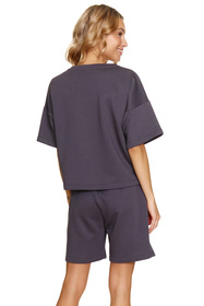 Komplet szorty + bluza Doctor Nap DRS.7220 fume