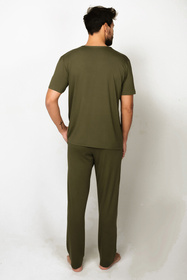 Nocna piżama Italian Fashion Dallas kr.r. dł.sp. khaki