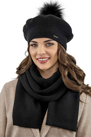 Vivisence 7035 Nakrycie głowy beret, czarny