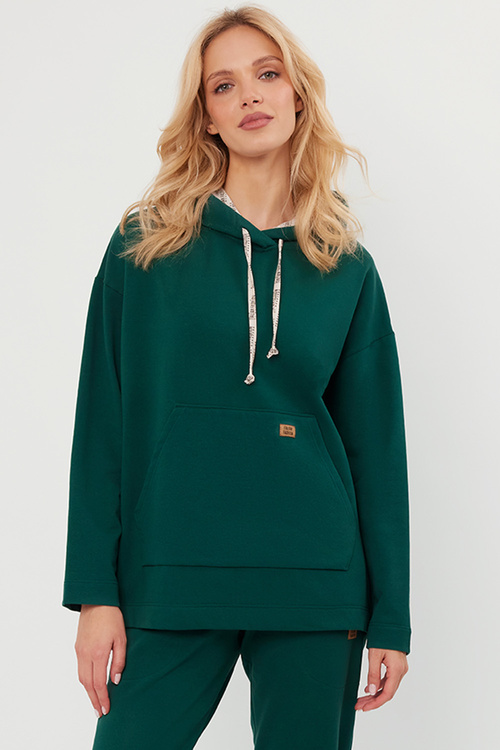 Bluza nierozpinana Italian Fashion Lagos dł.r. c.zielony